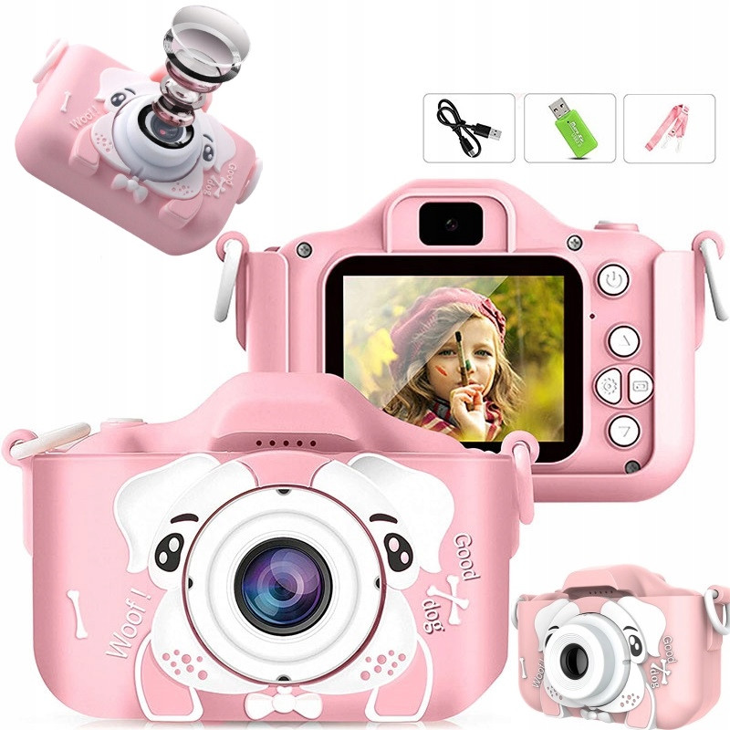 Roztomilý pejsek Polarx: Fotoaparát pro batolata 40MP Fhd 1080p Selfie Pl hry