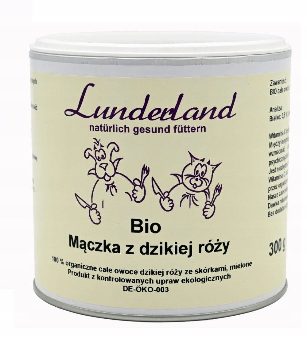Lunderland Šípková mouka organická Bio 600g