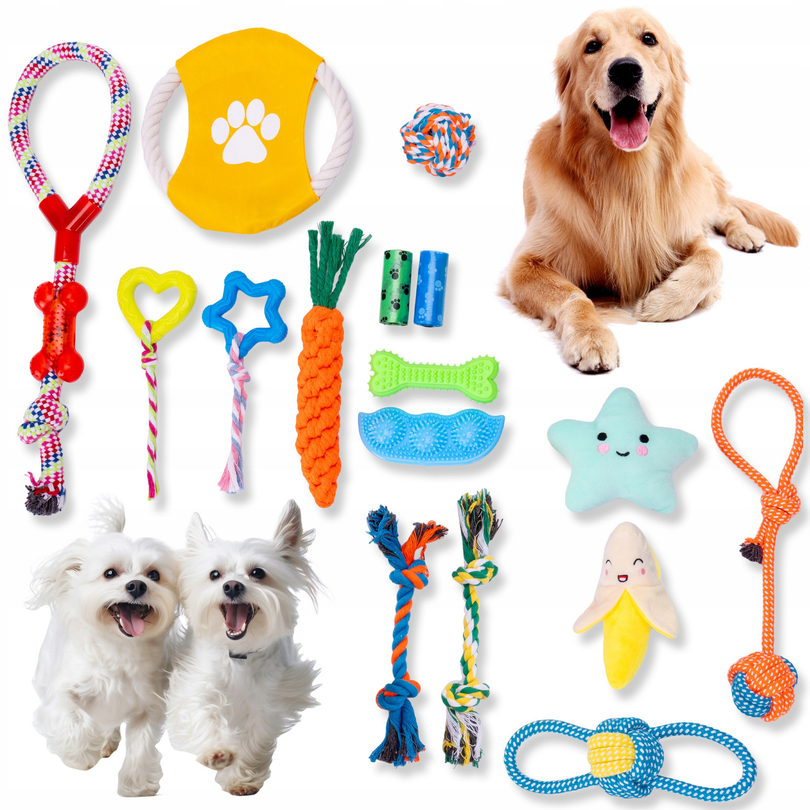 Sada šerpa hraček pro psa Frankie 16 prvků