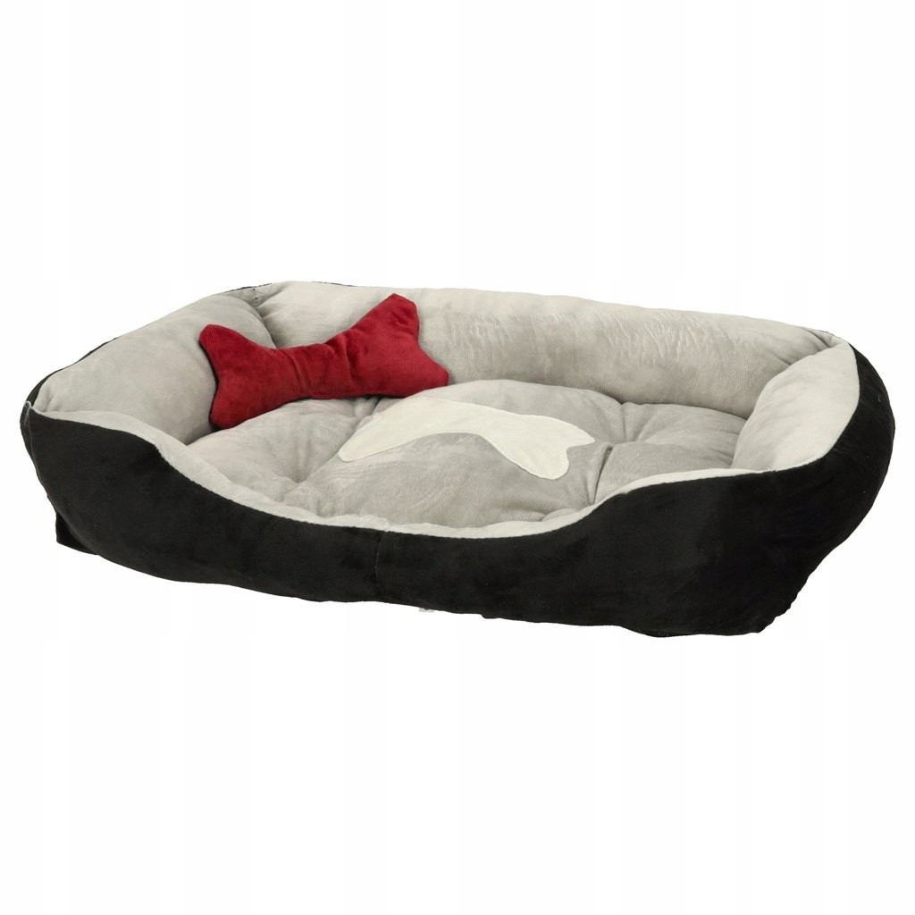 KX3722 pelíšek pro psa kočku potah kotec 60 x 45 x 15 cm, černo-šedá