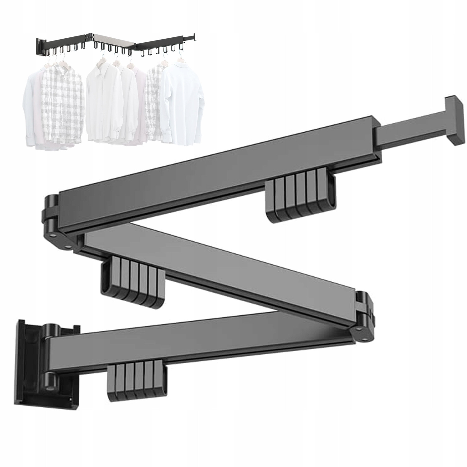 Výsuvný Boční Věšák Do Ložnice Univerzální 120CM S 18 Háčky