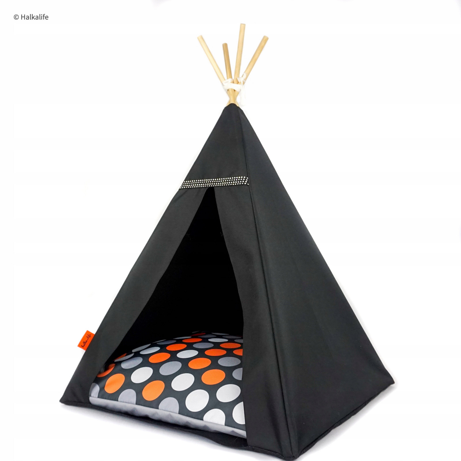 pelíšek, stan pro psa Oranžové Hráchy, L, Glamour