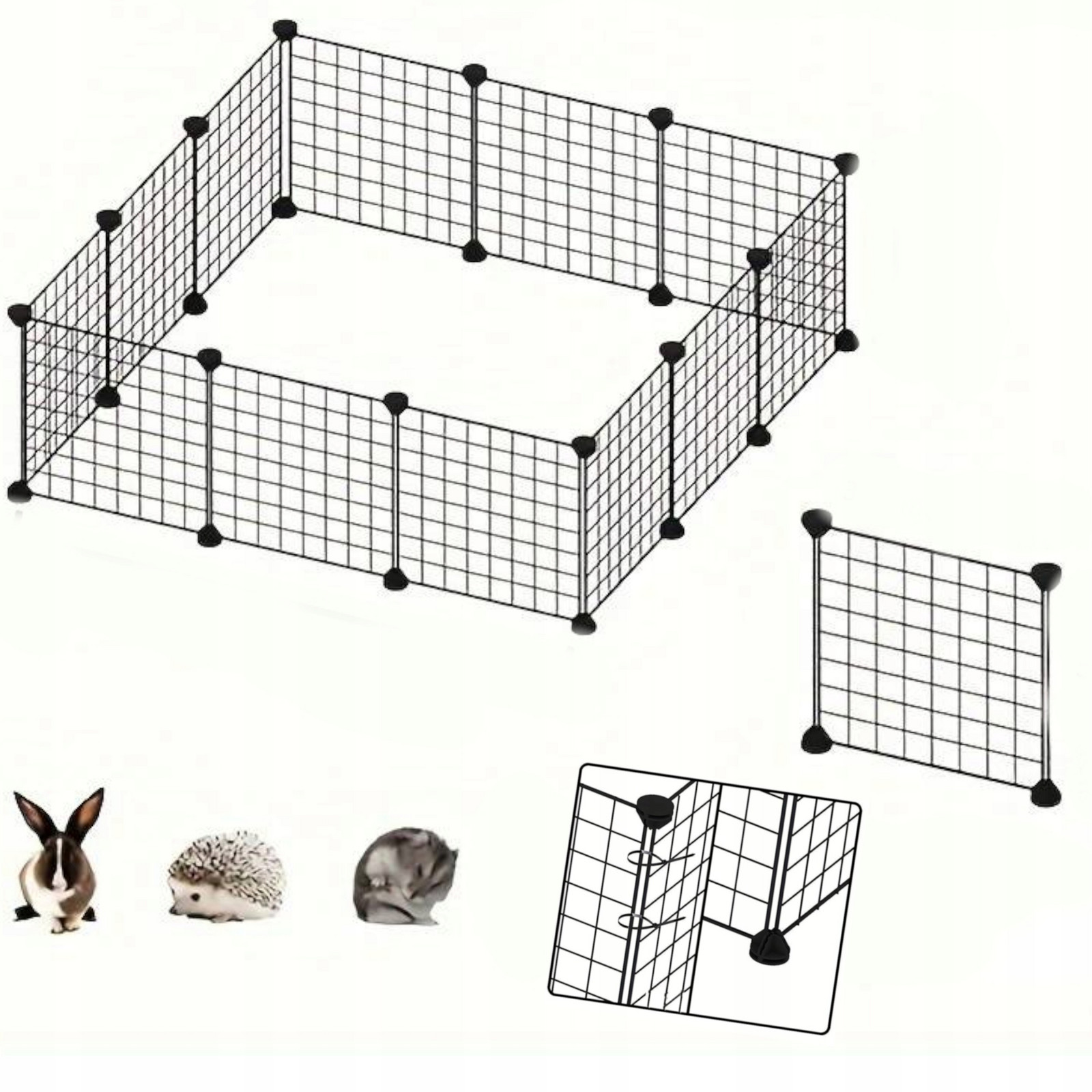 Kotec Pro Zvířata Klec Výběh Kovová Ohrada Pro Štěně Králíka