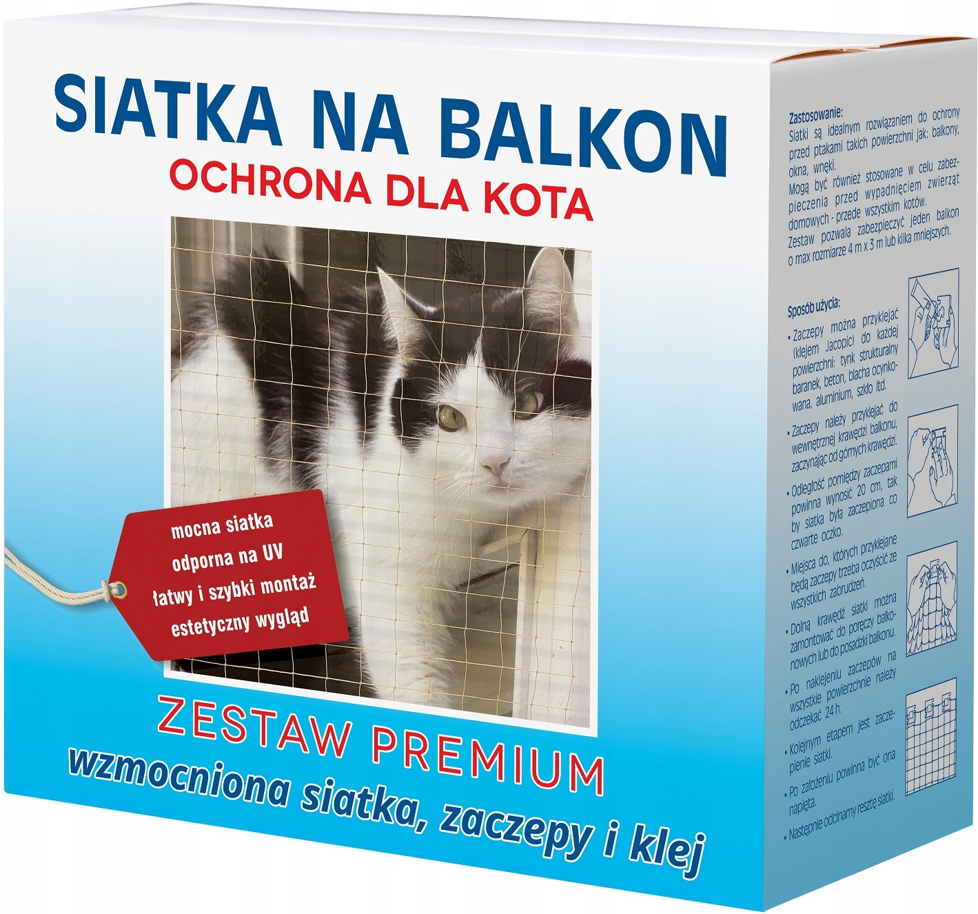 Sada Gruba 1.5MM Sada Pro Kočky Na Závěsy 4X2M, Oko 40mm, Bez Vrtání