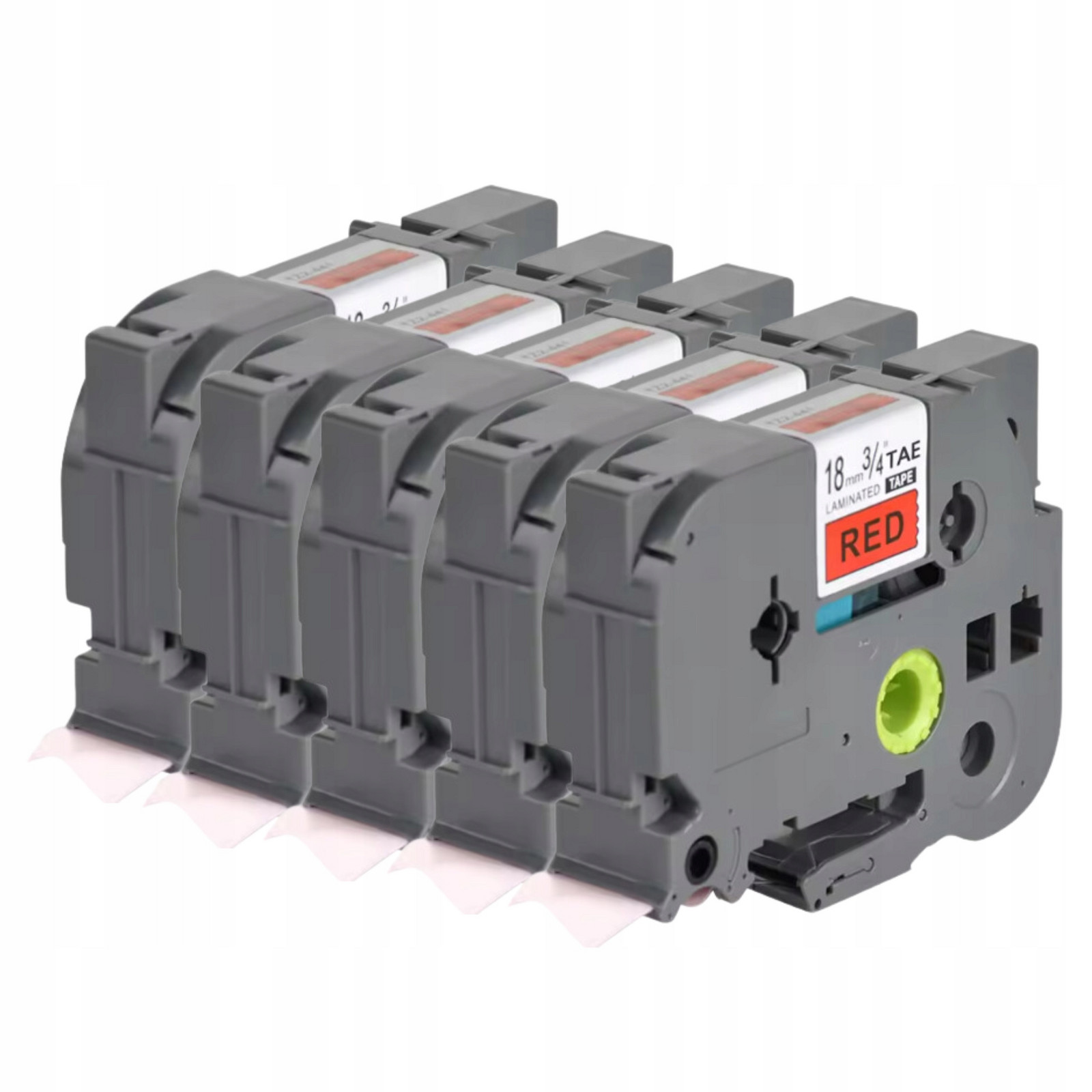 5x Páska pro Brother TZ-411 Černá na Červené Odolná a Spolehlivá