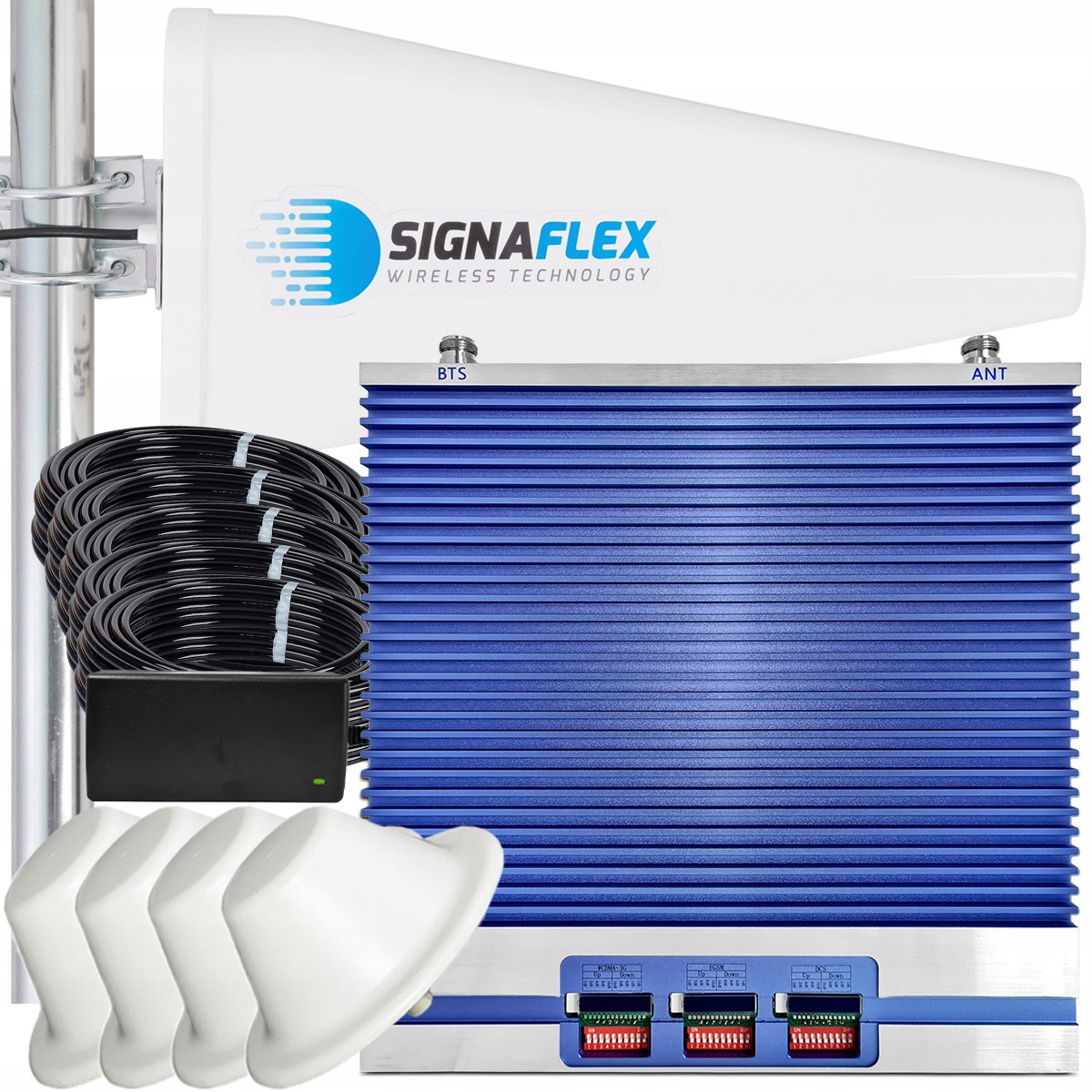 Zesilovač Signálu Telefonu Internetu Egsm 3G 4G Lte 5000m2 Antény 10m