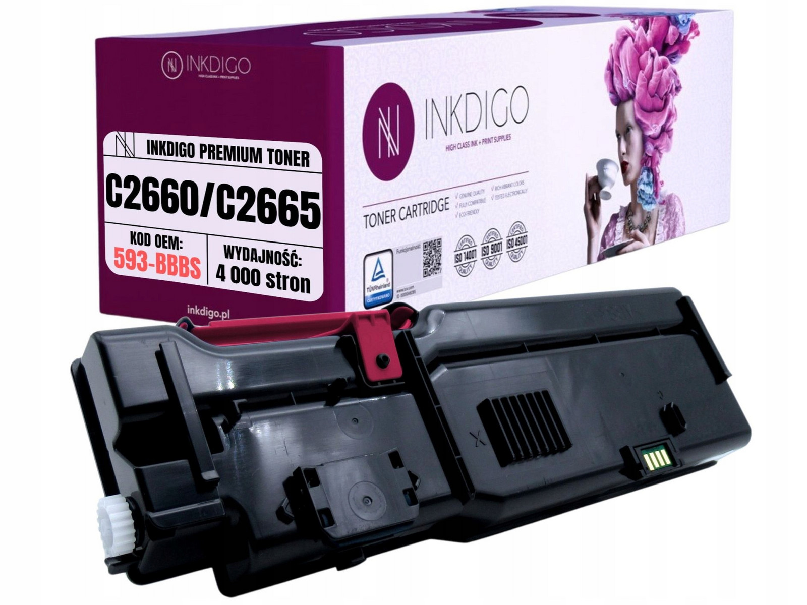 Toner náhradní 593-BBBS pro tiskárny pro Dell C2660dn C2665dnf