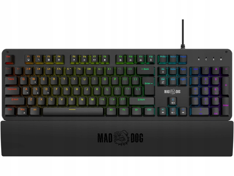 Klávesnice Mad Dog GK600 Outemu Red Černá Led Podsvícená Usb