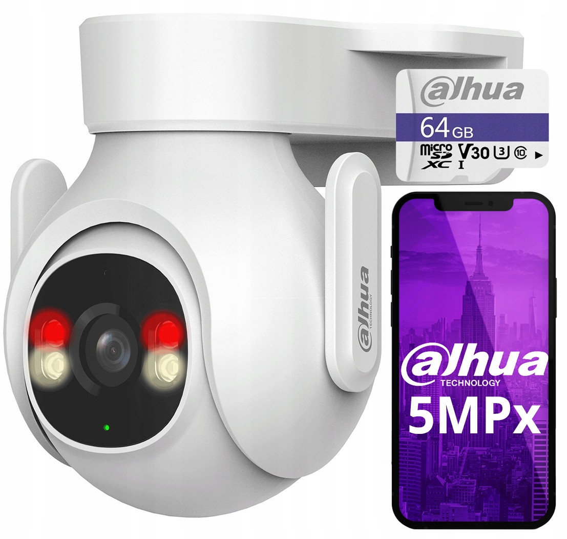 Venkovní WiFi kamera Otočná Dahua P5B-PV 5Mpx Smart Dual Light