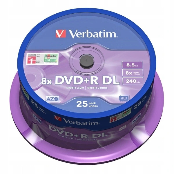 Verbatim Dvd+r DL MKM003 Xbox+navigace 25 Ks