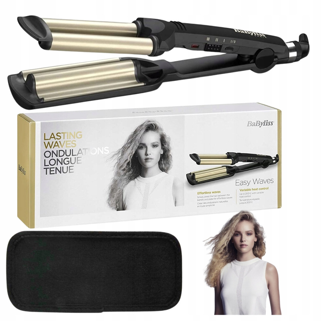 Kulma Vlnovka S Titanovým Povrchem Pro Kadeře Babyliss Rovné Vlny C260E