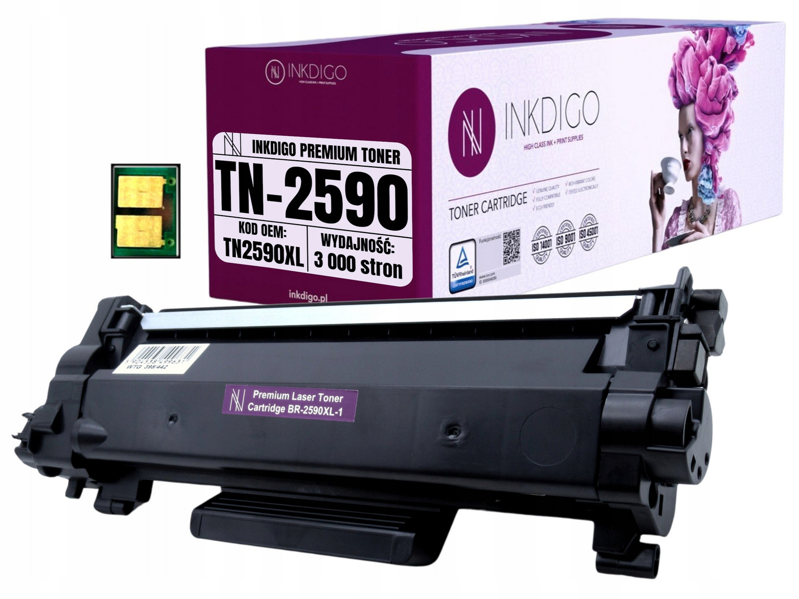 Toner Do Tiskárny Brother HL-L2442DW DCP-L2622DW Náhrada TN2590 XL