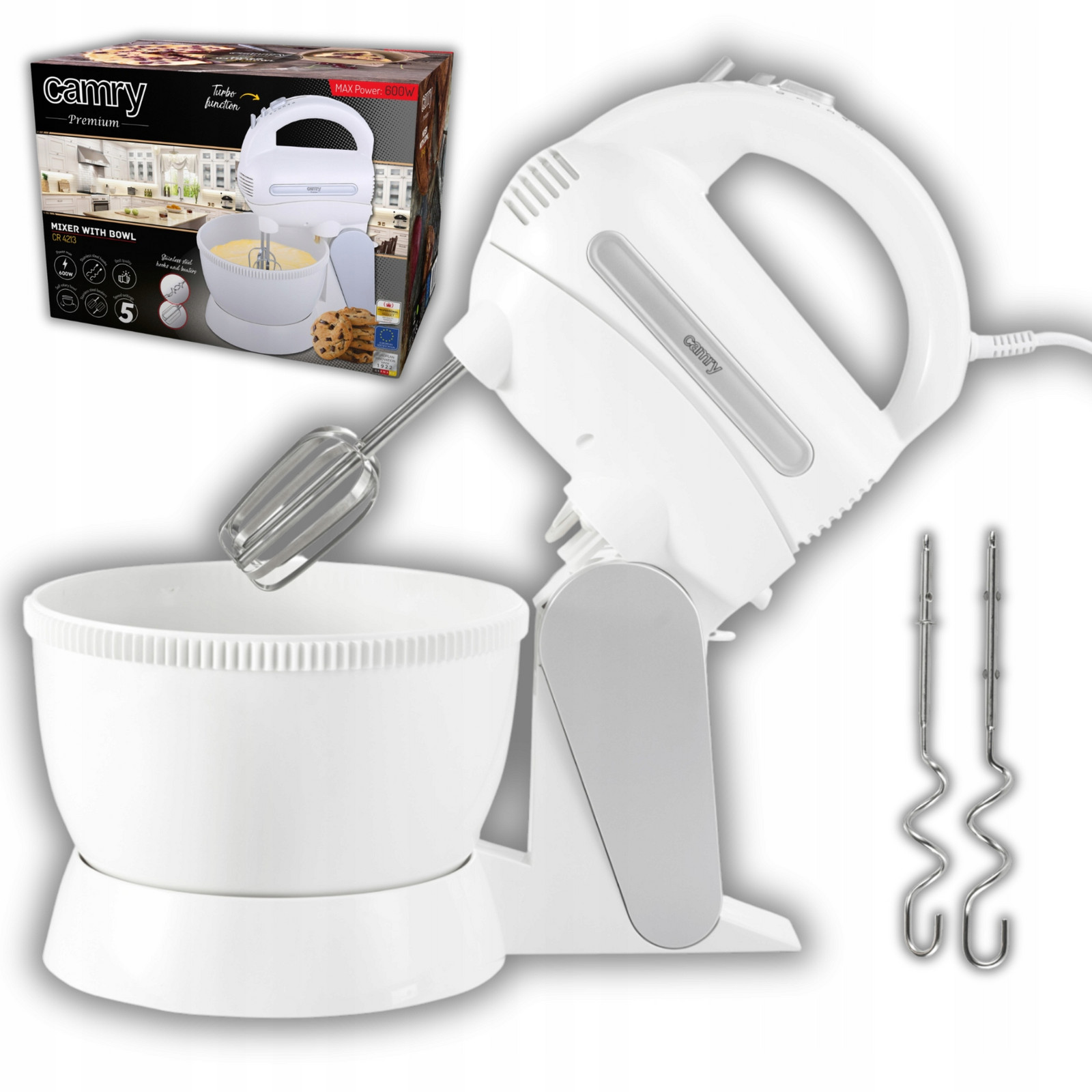 Mixér s otočnou mísou Kuchyňský robot Míchání Šlehání Hnětení Dorty