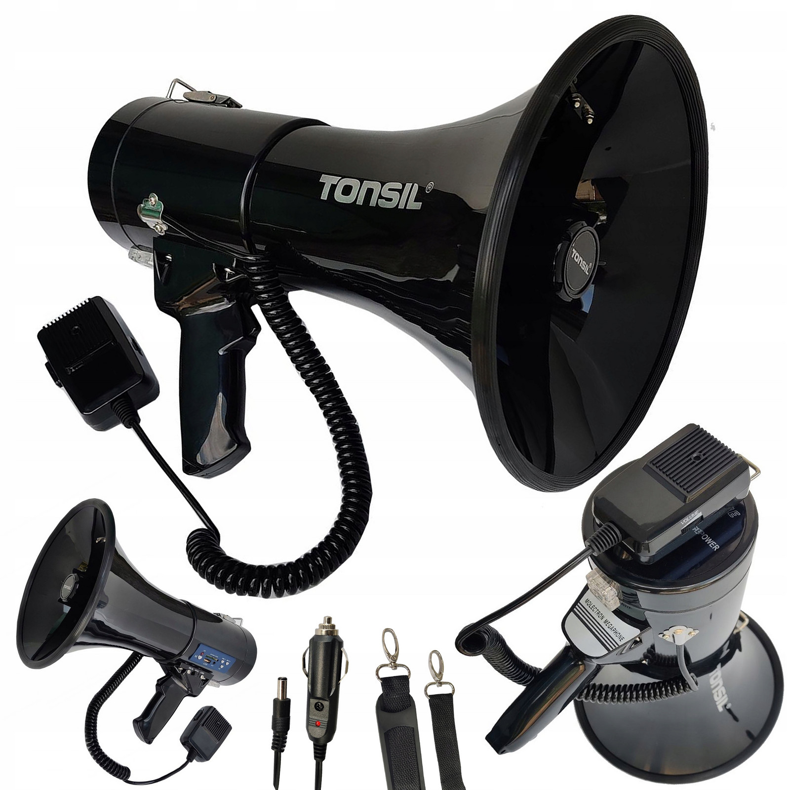 Tonsil Megafon Te 23/20 MP3 Čtečka Usb Sd Přenosný Mobilní Černý Řemínek