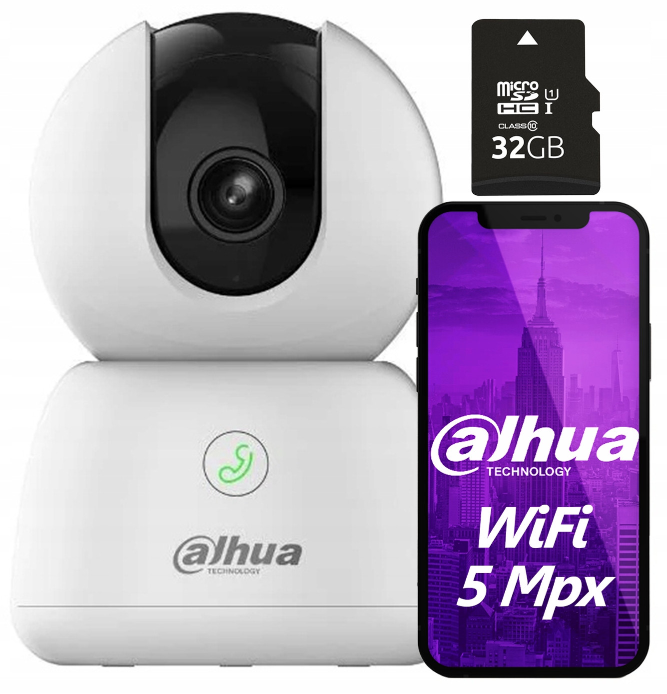 5MPx WiFi kamera Dahua H5B Hero Otočná Chůvička Mikrofon Reproduktor Sd 32GB