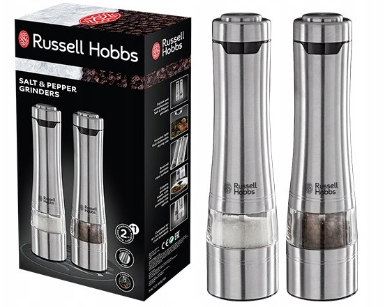 Set 2x Elektrický Mlýnek Na Pepř A Sůl Russel Hobbs