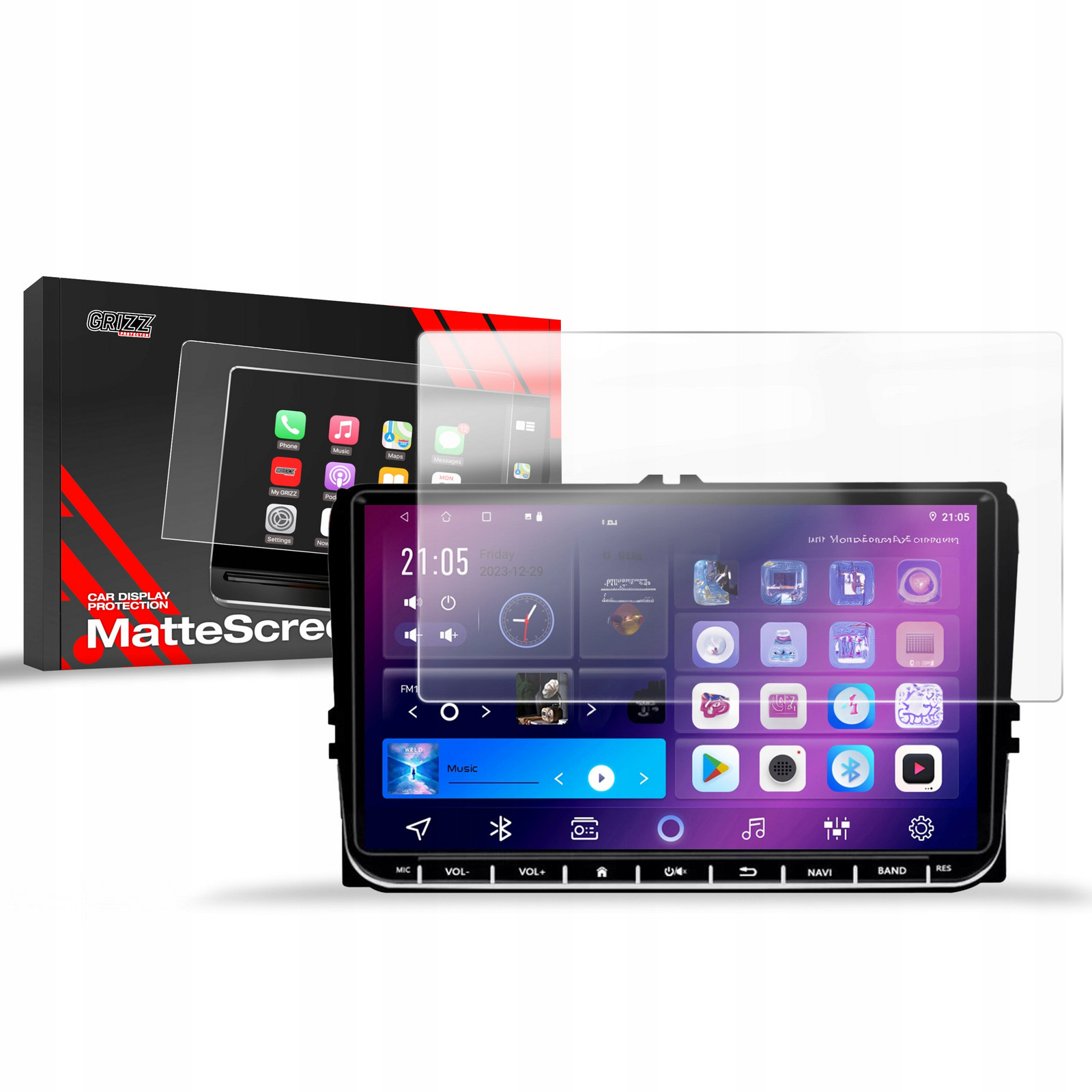 Fólie Matná pro autorádio Android 2DIN 9