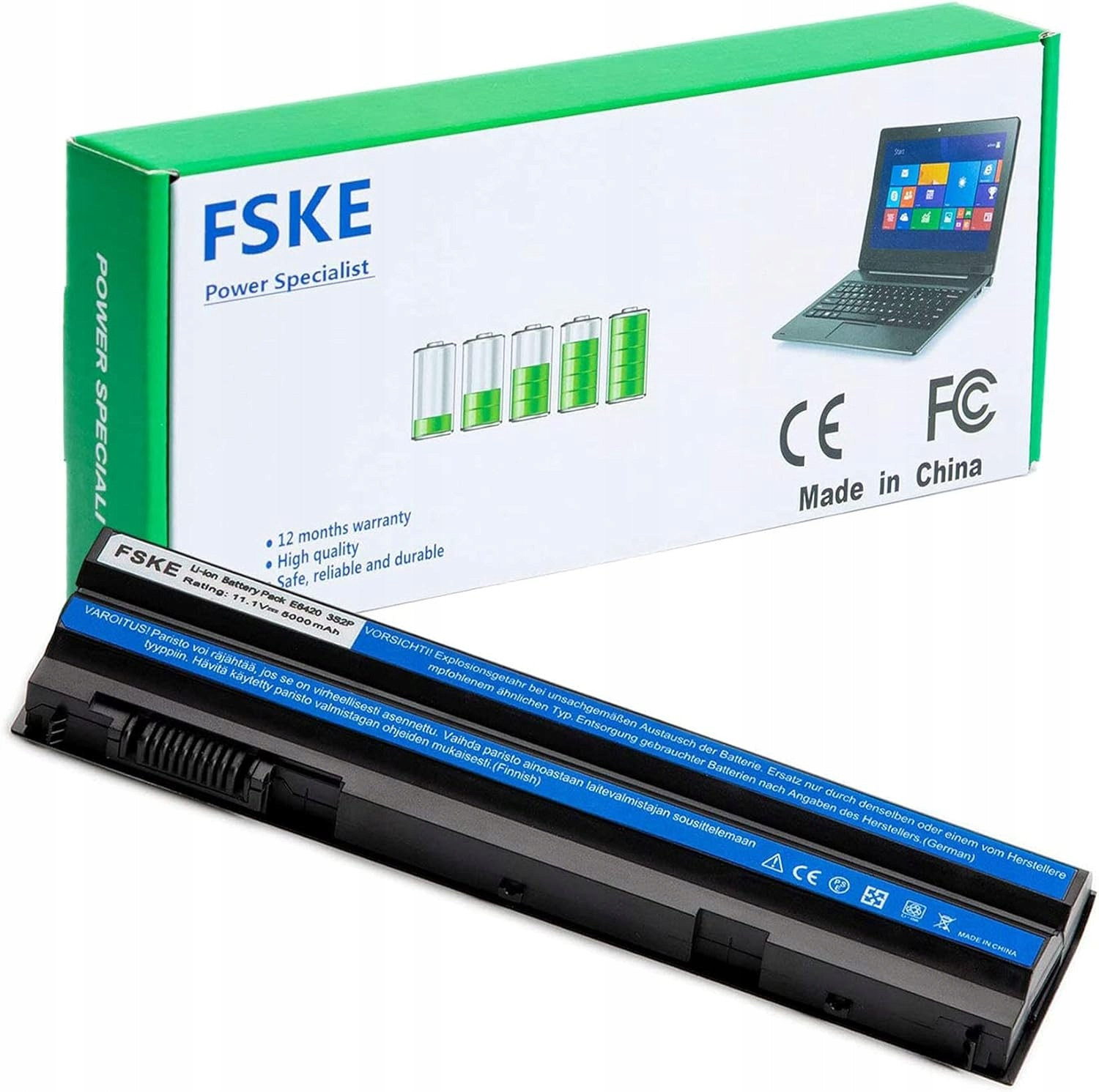 Baterie pro notebook Fske pro notebook Dell, 11,1 V, 5000 mAh