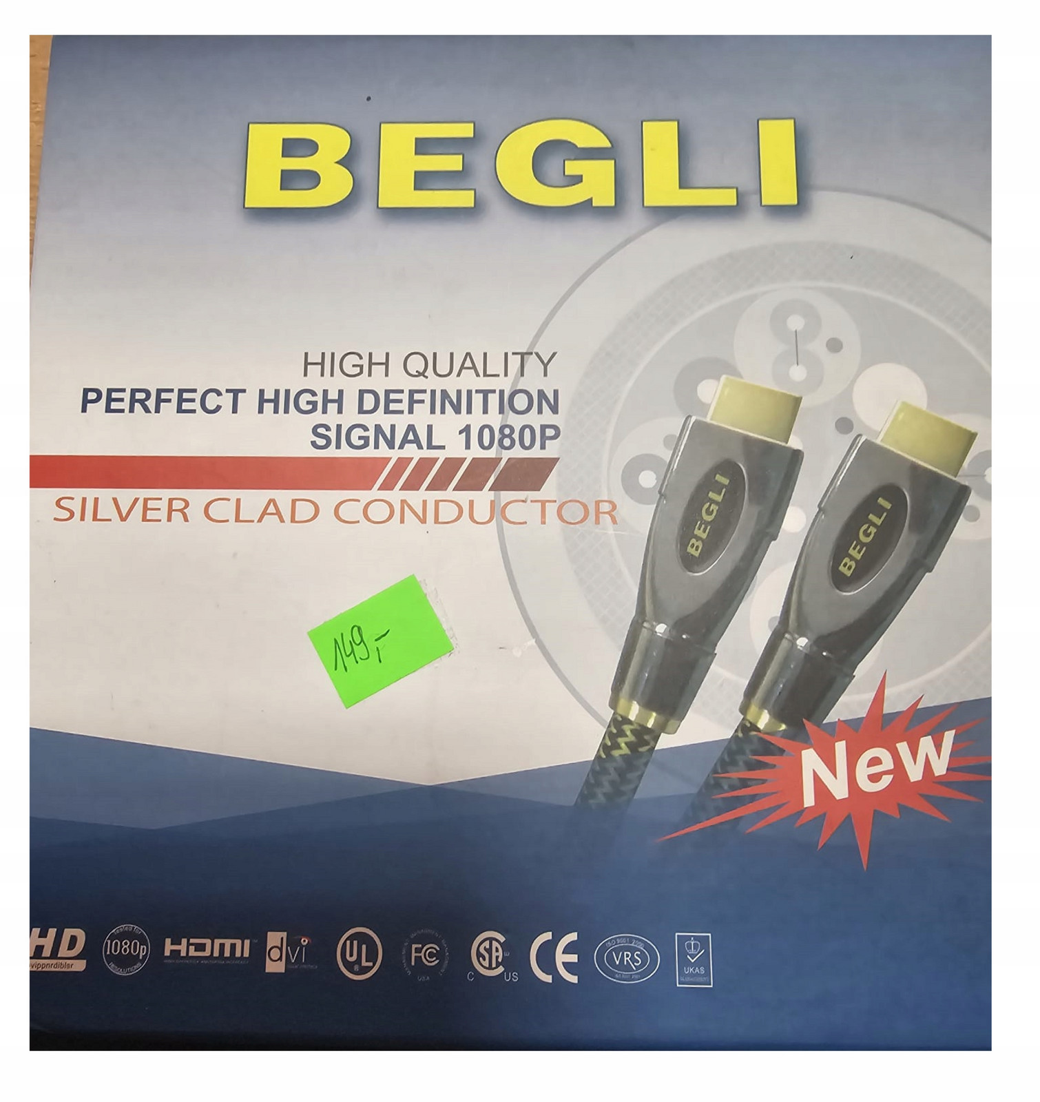 High End Hdmi kabel Hdmi 2m GC-HD-1003S Vysoce Kvalitní Opletený Silver