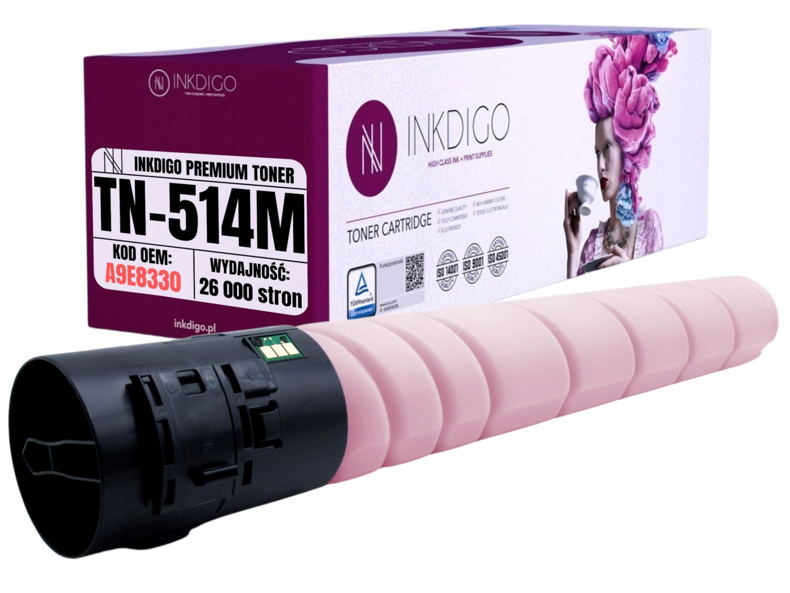 Náhradní Toner TN514M Pro Tiskárnu Konica Minolta Bizhub C458 C558 C658