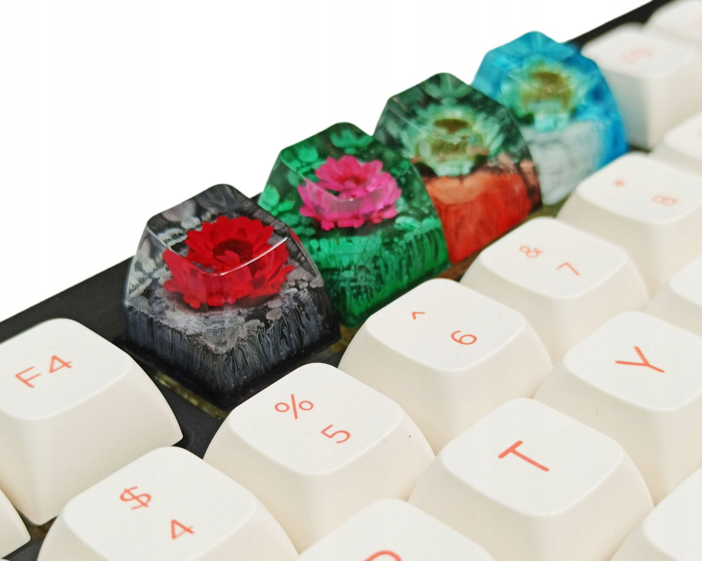 Černý Vítr v Pryskyřici Resin Keycapy Custom Keycap Pryskyřice Custom Esc Diy