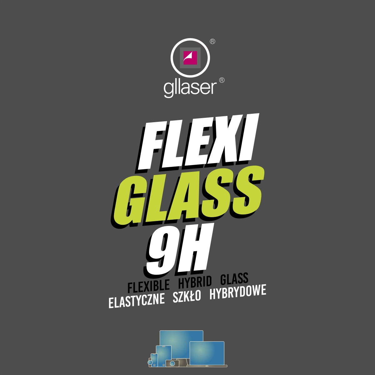 Sklo hybridní Gllaser FlexiGlass 9H 17,3 palce