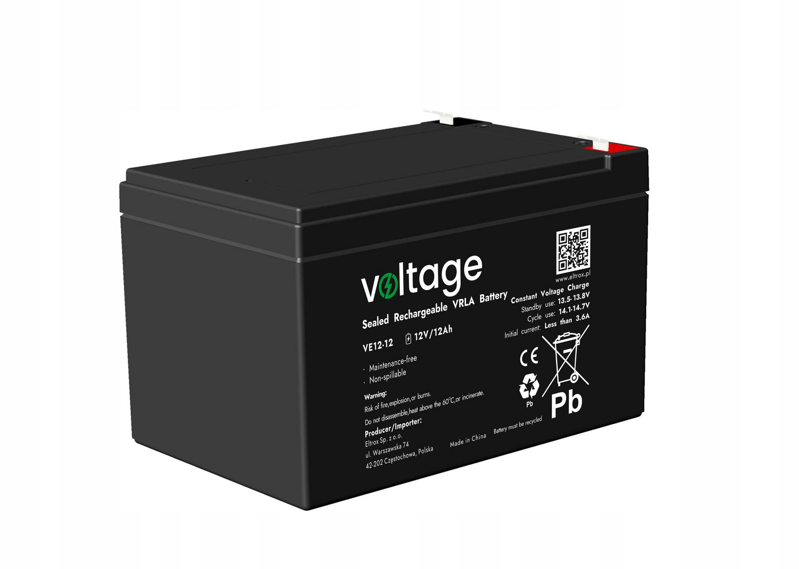 Akumulátor Agm Voltage 12V 12Ah VE12-12