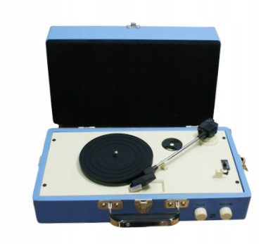 Auna 10027092 Retro gramofon odnímatelný reproduktor, Aux, modrý