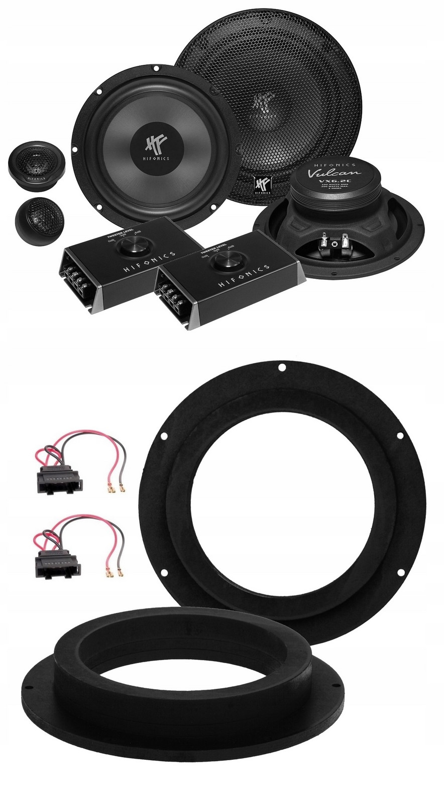 HiFonics VX6.2C 165mm reproduktory Vw Passat 3C Caddy