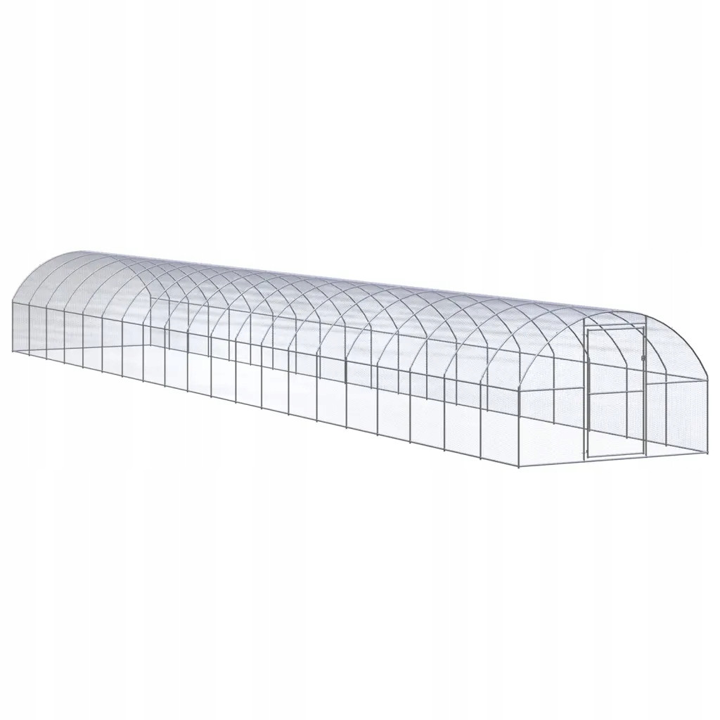 Venkovní klec pro kuřata, 3x20x2 m, ocel galvanizovaná