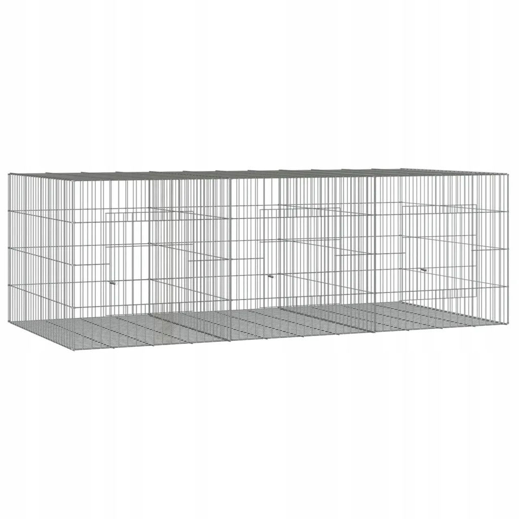 Klec pro králíka, 3 panely, 163x79x54cm, galvanizované železo