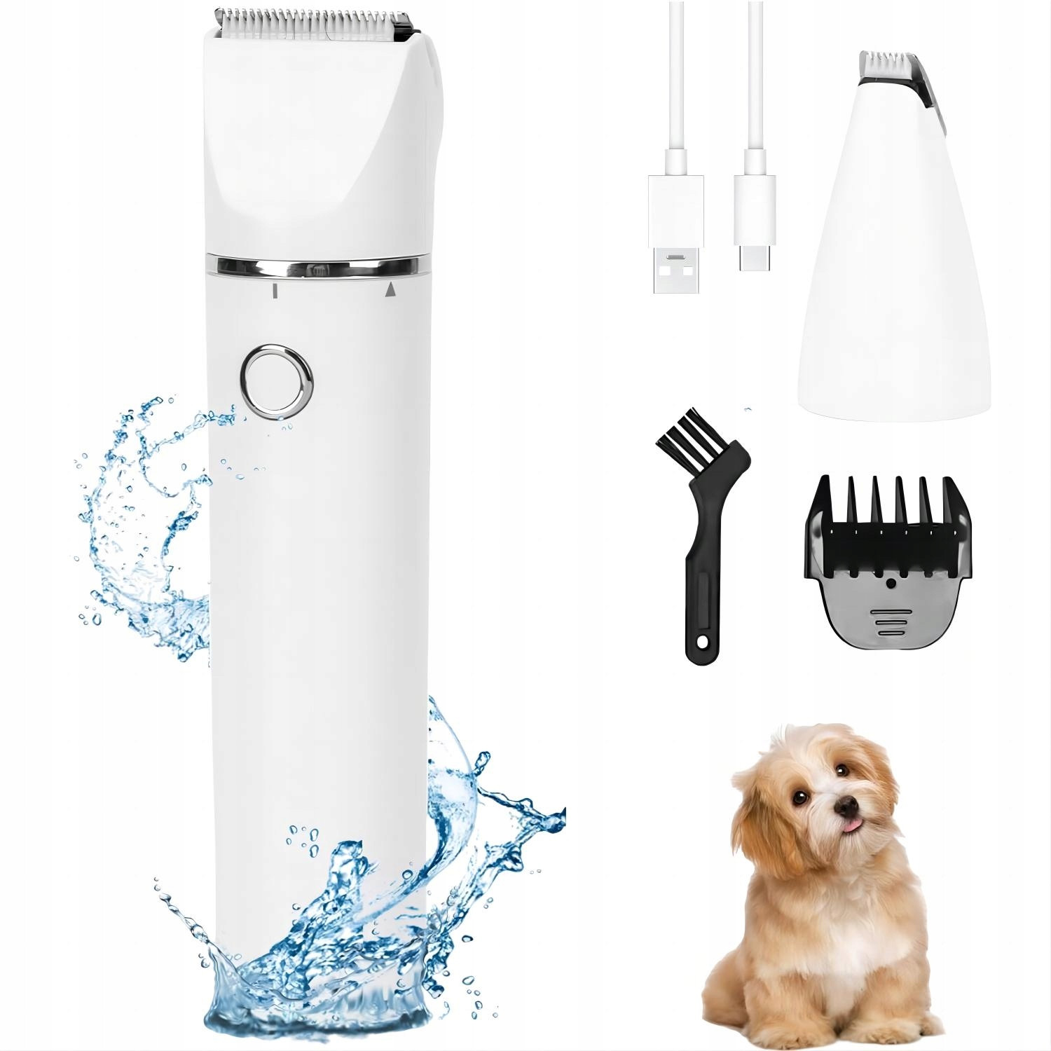 Zastřihovač Psů Psa Kočky Zvířat Sada Vysoká Kvalita Bílá