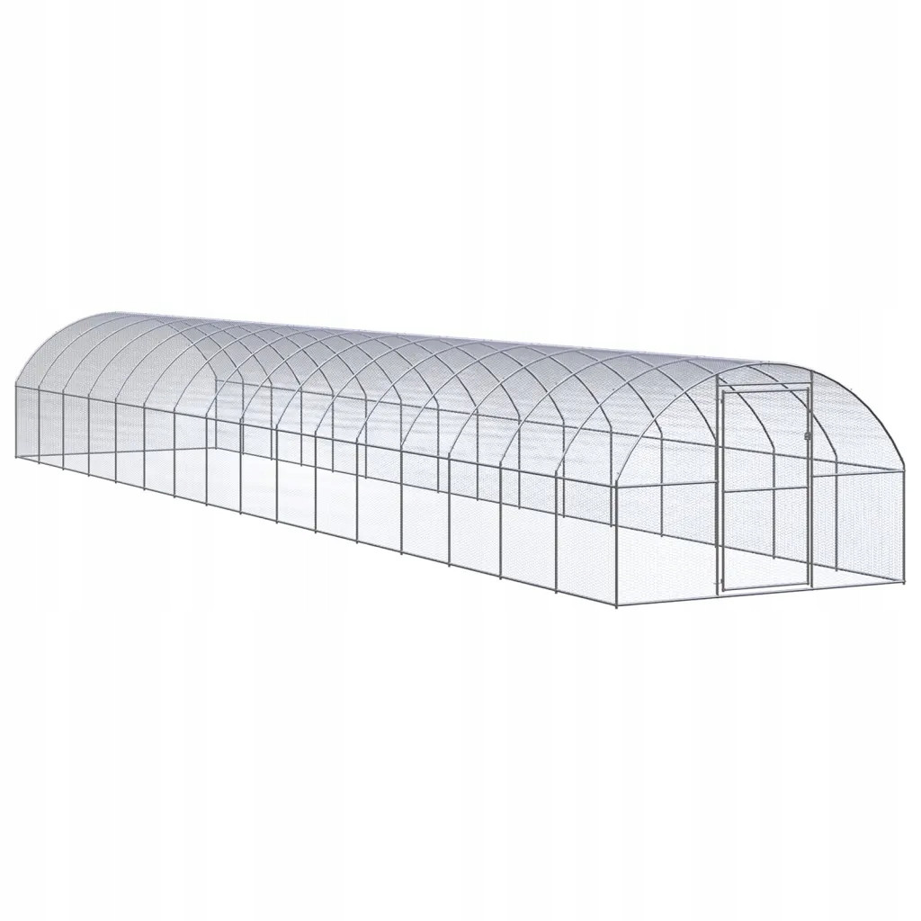 Venkovní klec pro kuřata, 3x16x2 m, ocel galvanizovaná