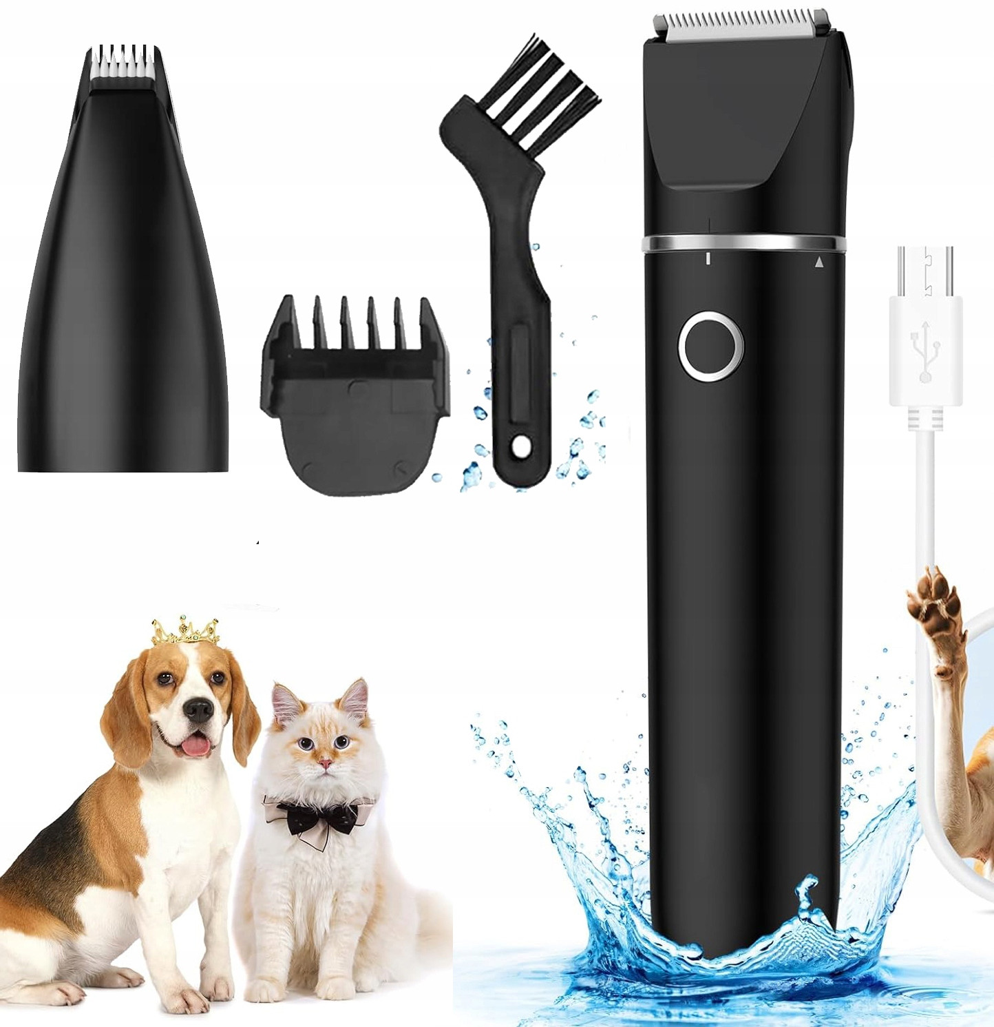 Bezdrátový Zastřihovač Psů Zvířat Holicí Strojek Usb Zastřihovač