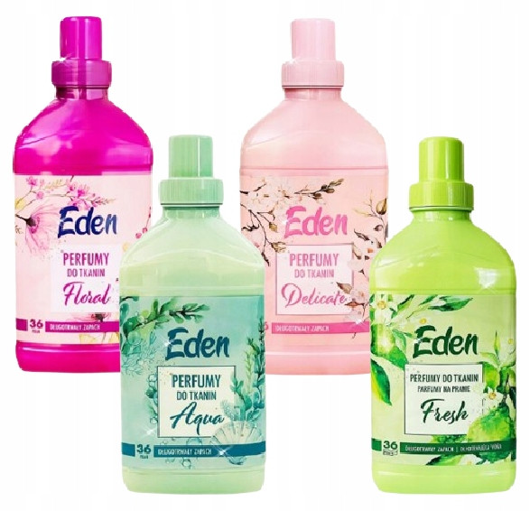 4x Parfém na tekuté látky Eden Delicate Fresh Floral Aqua 4x720ml mix