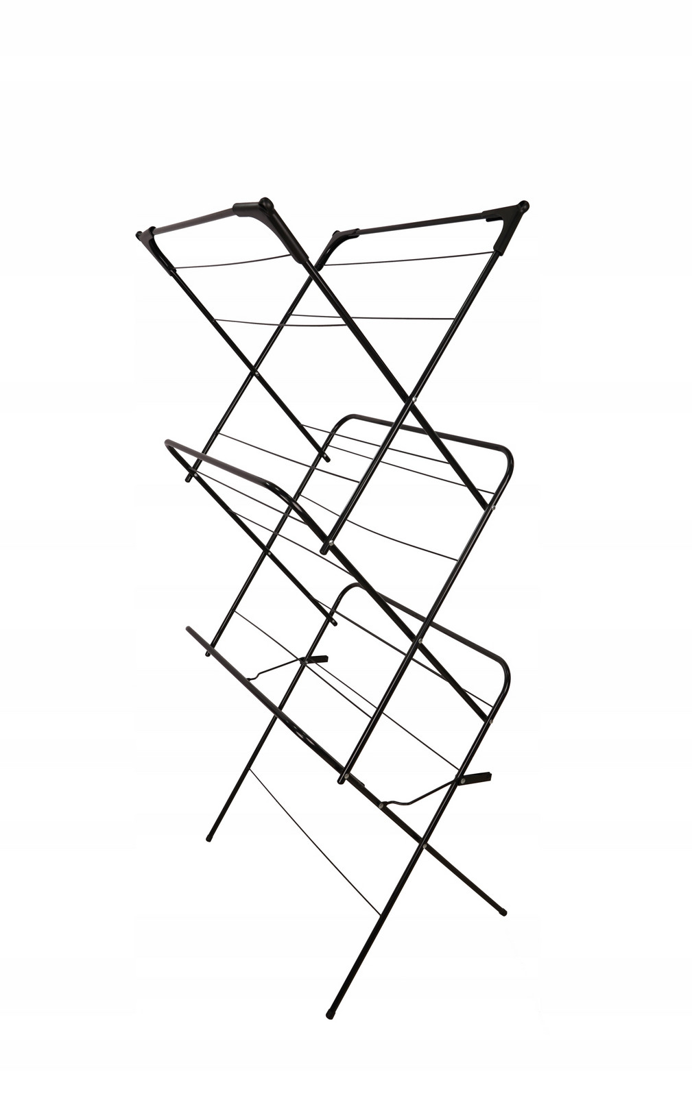 Sušák Na Prádlo Vertikální Vysoká Na Oblečení Balkonová Skládací Černá