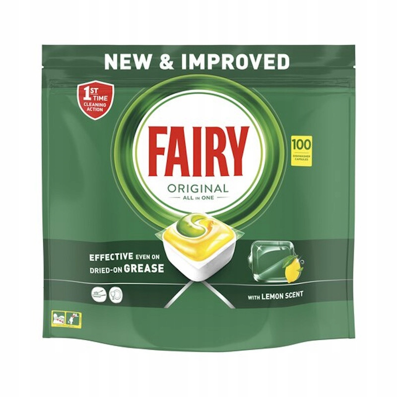 Fairy Original All in One Lemon – Kapsle do myčky, lemon – 100 kusů