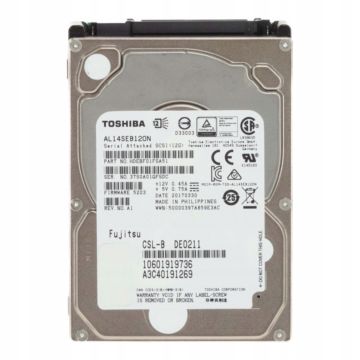 Fujitsu A3C40191269 1,2TB 10K 128MB SAS-3 2,5