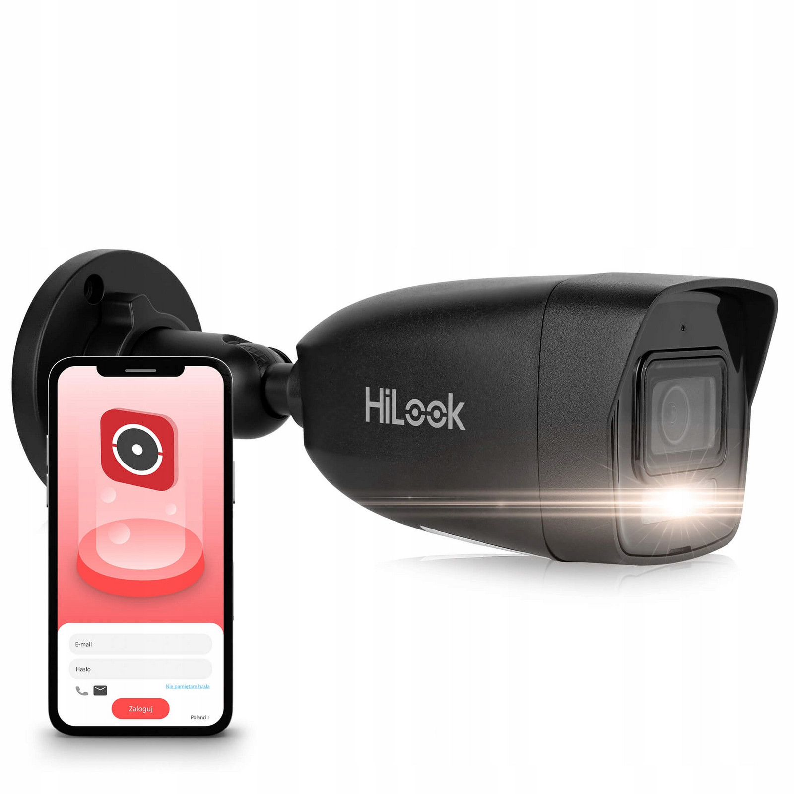 Kamera IPCAM-B4-30DL 4MPx Černá Dual-Light detekce HiLook by Hikvision