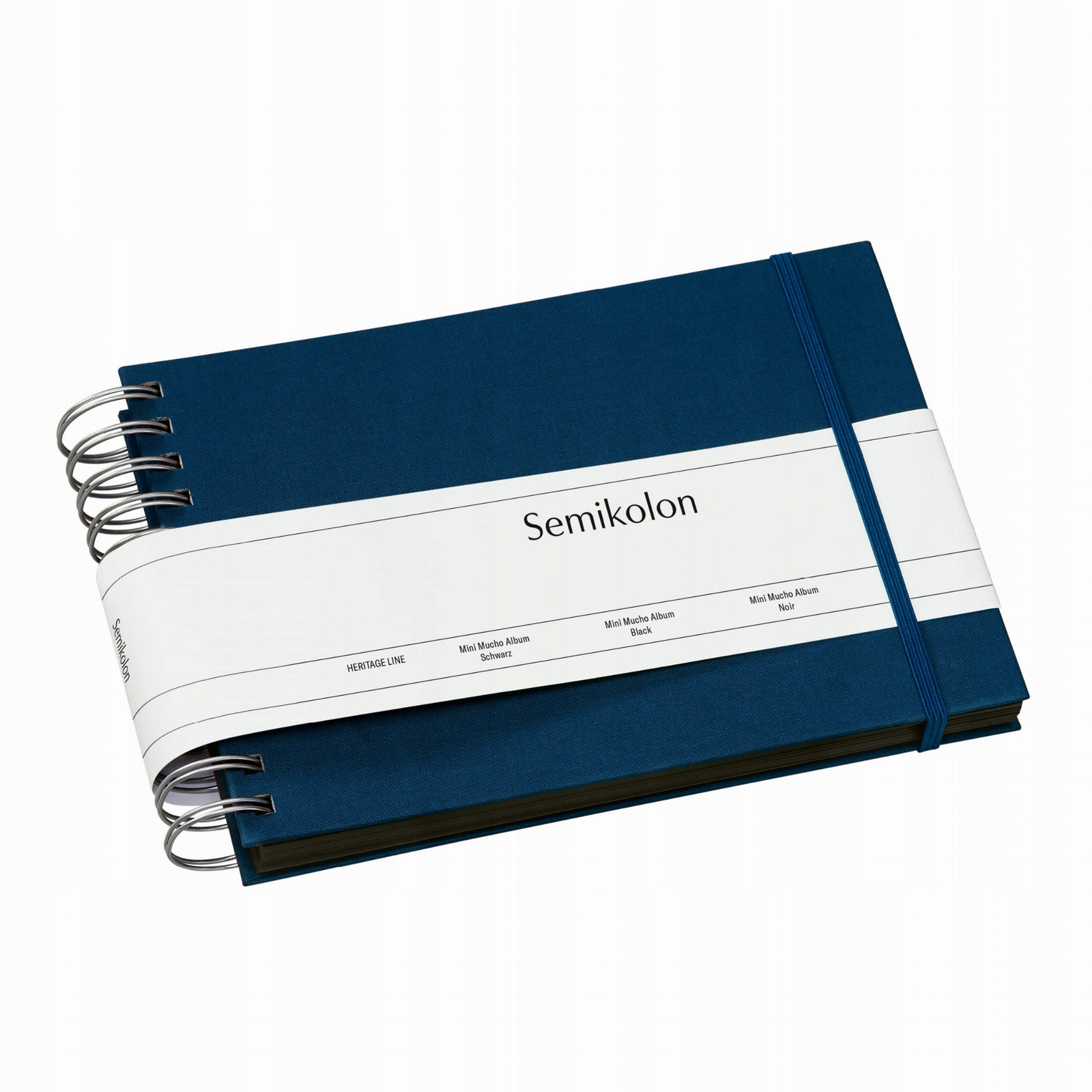 Album Semikolon Mini Mucho černé listy, tmavě modrá