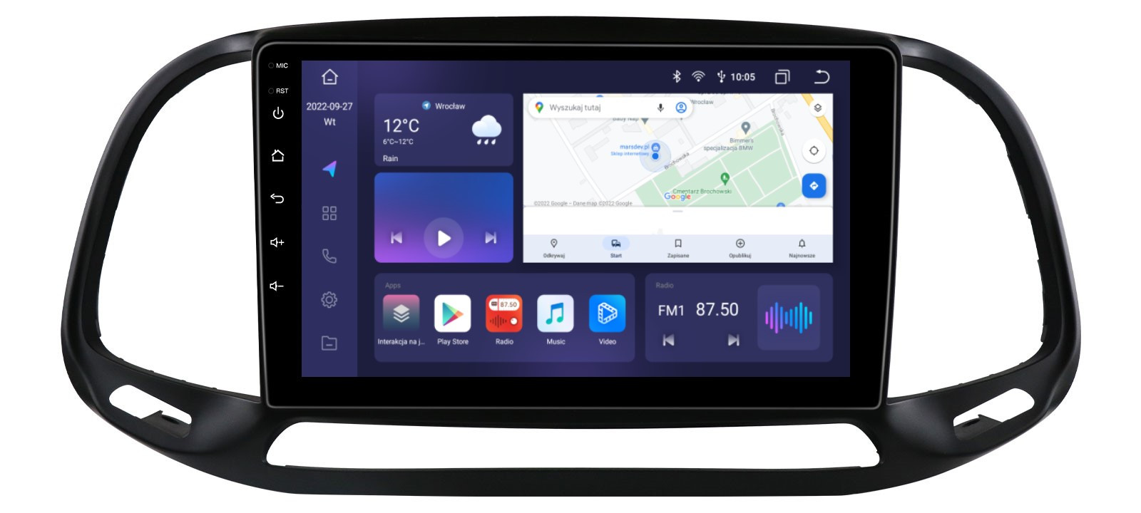 Radio 2DIN Navigace Android Fiat Doblo IV 4 3/32 Gb Dsp Carplay