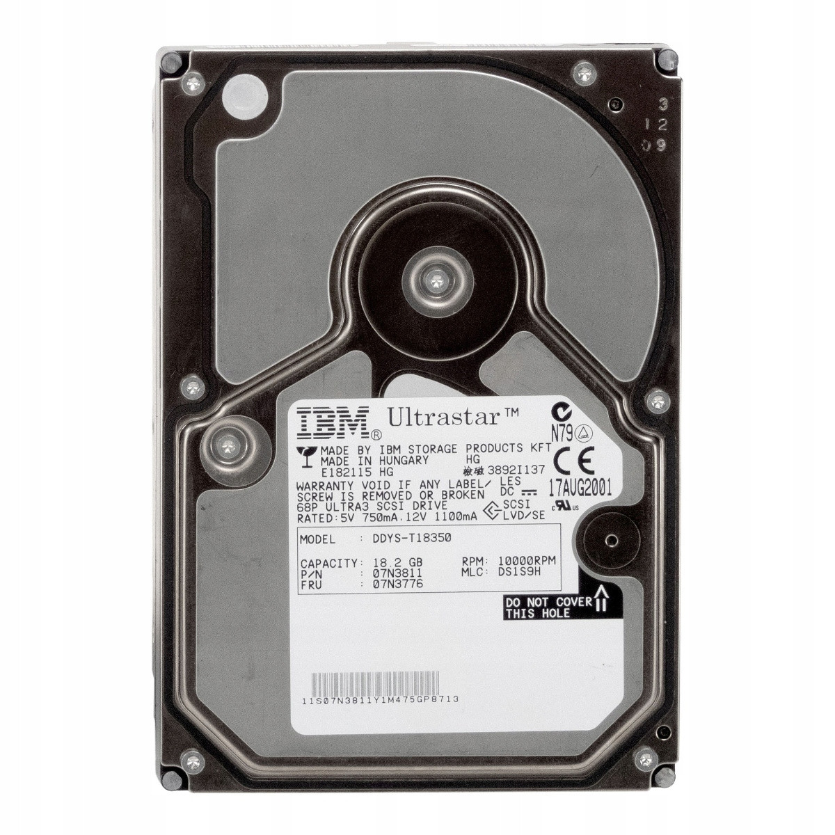 Ibm 07N3776 18.2GB Scsi 60-PIN 10K Rpm 07N3811 DDYS-T18350