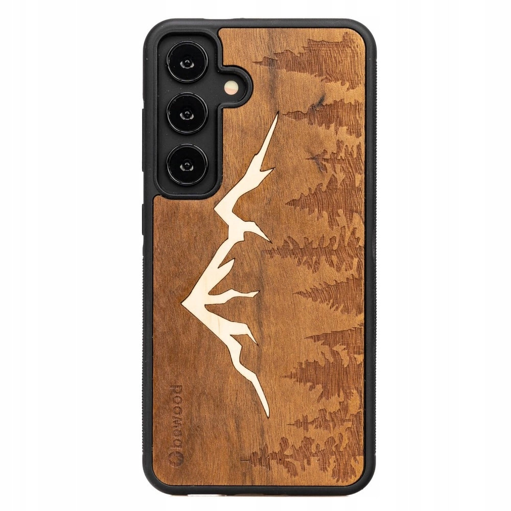 Pouzdro case Bewood Dřevěné hory na Samsung Galaxy S24 světle hnědé