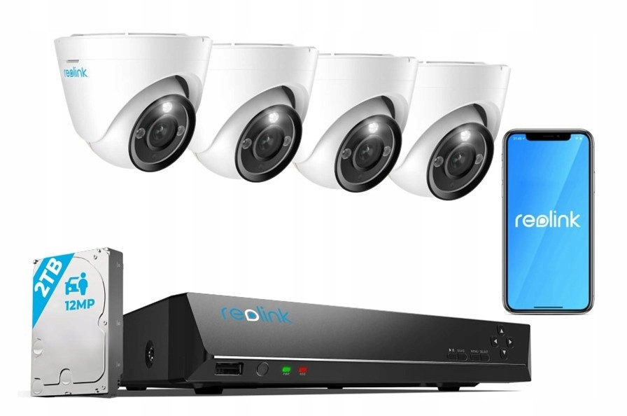 Monitorovací sada Reolink RLK8-1200D4-A (4x kamera +rekordér +disk)