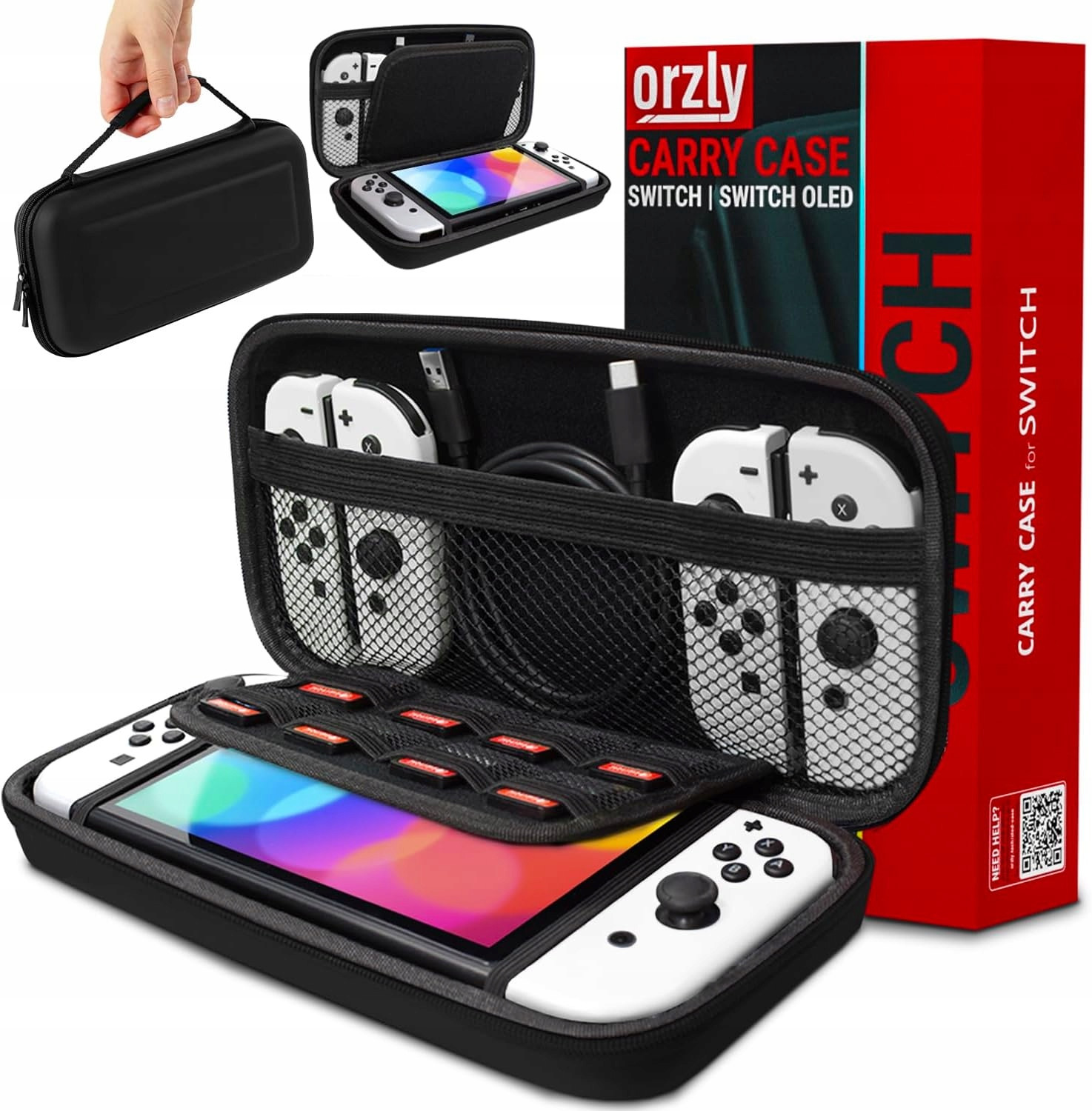 Pouzdro pro Nintendo Switch Orzly tvrdé ochranné přenosné cestovní pouzdro