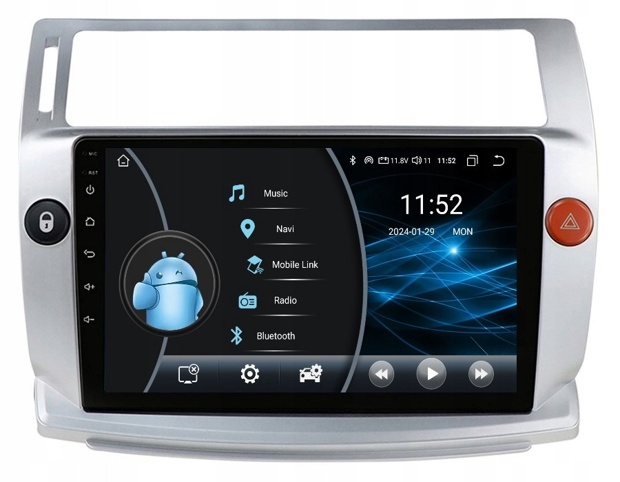 Radio 2DIN Navigace Android Citroen C4 1 A 2/32 Gb Dsp Carplay Lte