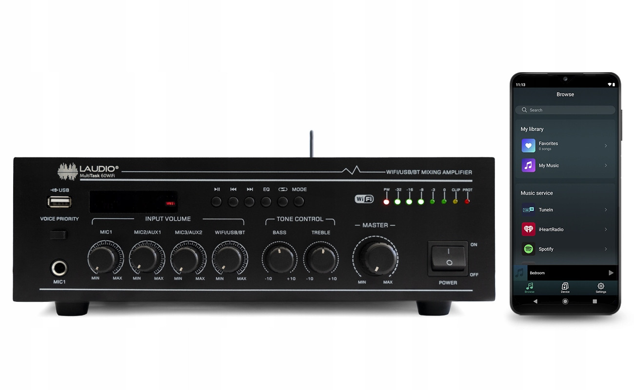 100V zesilovač Laudio MultiTask 60 WiFi 60W