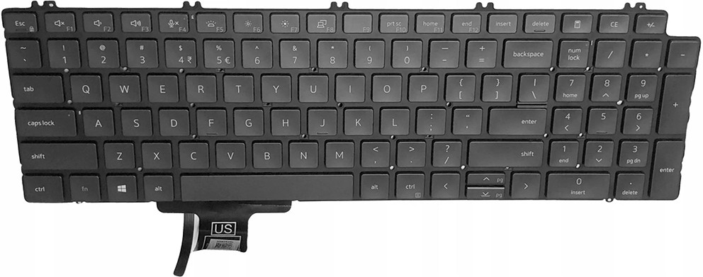 Výměna klávesnice Dell Precision 7550/7750 polský Us rozložení znaků
