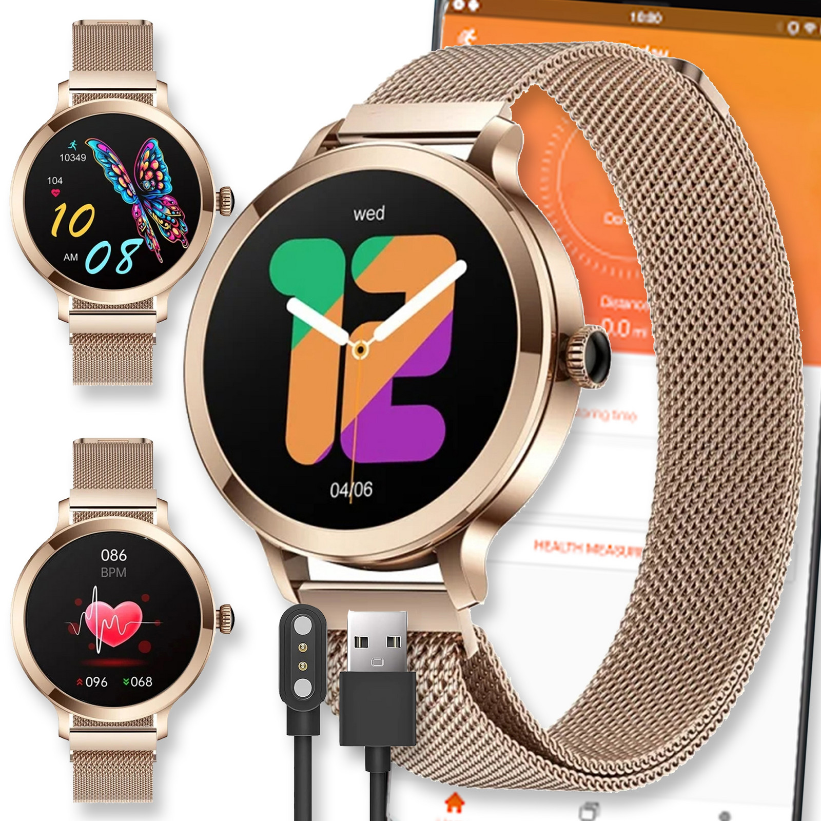 Chytré Hodinky Watch Dámské Menu Pl Polské Hovory Amoled Sport Puls