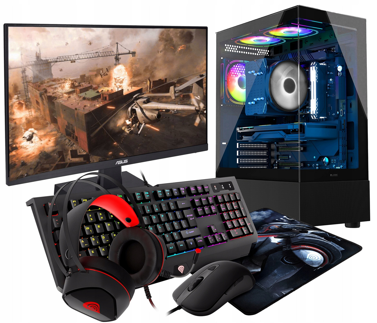 Rgb Set Look Core i5 11400F 16GB Rx 580 1TB Wifi Win 11 LCD 24